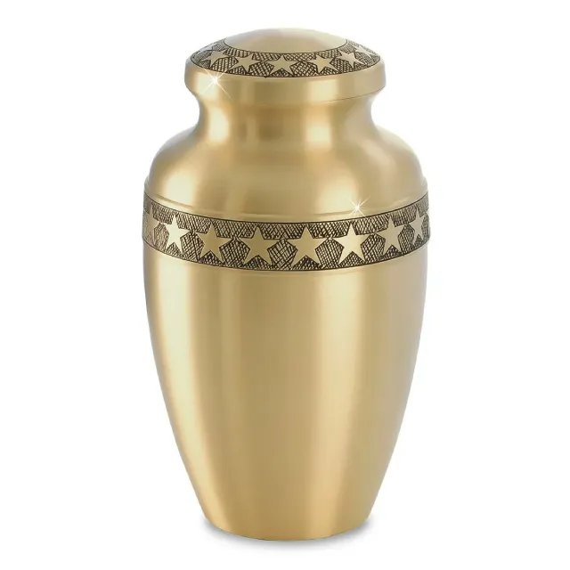 New Arrival 2024 Cremation Memorial Metal Urns Burial Container Custom Human Ashes Funeral Cremation Urn Supplier