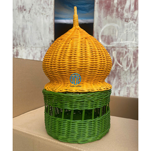 Handmade Rattan Mosque Dome Basket for Ramadan Hampers <b>Gift</b> Packaging <b>Islamic</b> Decor Container Hot Sale from Vietnam - Product Image 1
