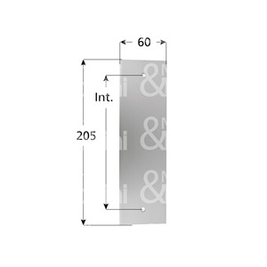 PLAQUE AVEUGLE Matériau: aluminium Largeur: 60 mm - Product Image 1