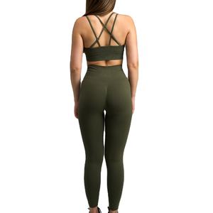 Ensemble de yoga deux pièces pour femmes grande taille, vêtements d'été, résistant aux plis, côtelé, taille haute, vêtements de sport - Product Image 6