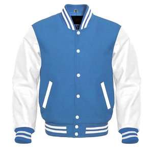 Top Trend Varsity Chaquetas Transpirable Cuello redondo Cuello Logotipo personalizado Impresión Mangas completas Chaqueta de béisbol universitaria para hombres - Product Image 5