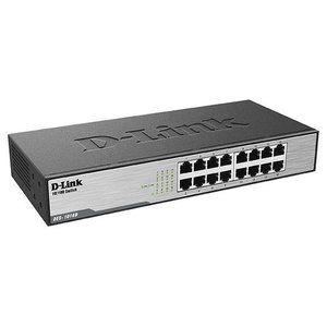 Commutateur réseau non géré D-Link DES 1016D Fast Ethernet 100 Mbps 16 ports pour PME, modèle noir 0445282 - Product Image 2