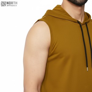 Men's Custom Print Logo Hooded Pullover Winter 100% Cotton Fitted Muscle Workout Bodybuilding Stringer Vest <b>Gym</b> Embroidered - Product Image 6