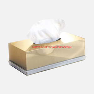 Servilletero de latón y Metal macizo de diseño moderno hecho a mano, caja de almacenamiento de tejido dorado de calidad, suministros de Hotel a un precio razonable - Product Image 2