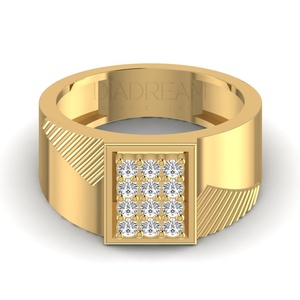 Bague pour homme élégante en argent sterling 925 avec diamant Moissanite VVS Clarity Classic Iced Creative Design pour mariages - Product Image 3