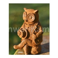 Sculptures de jardin en lapin en fonte robuste de haute qualité parfaites pour le décor de patio de cour de jardin à la maison