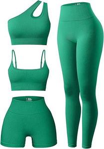 Nouvel ensemble de yoga respirant sur mesure pour femmes, best-seller, couleur unie, fabriqué dans les meilleurs matériaux. - Product Image 5