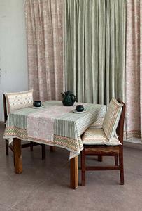 Camino de mesa con estampado floral de bloque de mano de lona de algodón grueso de alta calidad para decoración de hogar y Hotel para Navidad - Product Image 2