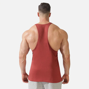 Camiseta sin mangas de Fitness de Color sólido para hombre, larguero de gimnasio básico personalizado con decoración de insignia, camisetas fabricadas - Product Image 6