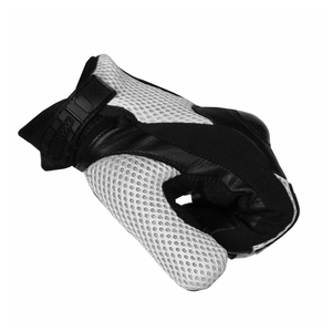 New Men's Short Carbon Fiber Motorcycle Auto Racing Gloves Printed White Black Leather Mesh for Winter Customizable Team Name - Product Image 5