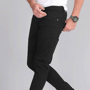 Precio bajo a granel cantidad Casual hombres Jeans pantalón de talla grande secado rápido transpirable Oxford tela ligera calle desgaste industria - Product Image 5