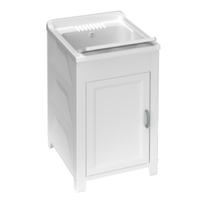 Mobile Lavabo in Resina 45x50x85 cm per Uso Interno/Esterno, Attrezzatura Commerciale per Lavanderia - Product Image 1