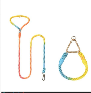 Cotton Colorful Natural Accessory Customized Colored Cotton Rope Handmade <b>Dog</b> <b>Leash</b> Pet <b>Leash</b> Set Cute Designer <b>Dog</b> <b>Leash</b> for G - Product Image 2