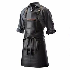 Adjustable <b>Leather</b> Welding <b>Apron</b> with Tool Pockets Customizable High Quality Professional-Grade for Unisex - Product Image 2