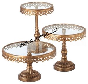 Handmade Golden Designing With Plated Decorative Cake Stan New Stylish Large Modern Decoration Cake Stand Sweet Dessert Holder - Product Image 3