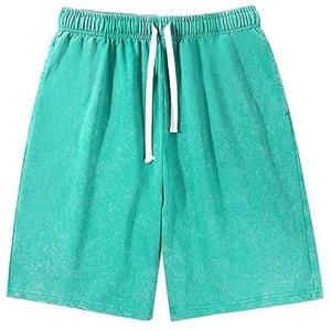 กางเกงขาสั้นระบายเหงื่อแนววินเทจสำหรับผู้ชายกางเกงขาสั้นแนวสตรีทเสื้อวิ่งแบบแห้งเร็วระบายอากาศได้ดีเชือกผูกพลอยเทียม - Product Image 3