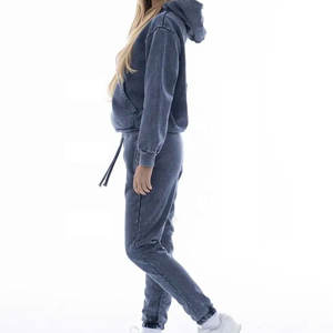 ชุดออกกำลังกายเล่นน้ำกรดแบบวินเทจสำหรับผู้ชายชุดวอร์มแนวสตรีทมีฮู้ดเสื้อวิ่งหินซีดสำหรับฤดูหนาว - Product Image 6