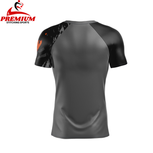 OEM Men's Premium Quality Breathable Rash Guard Sublimation <b>Printed</b> Spandex Gym Fitness <b>Surfing</b> Diving Compression Shirts - Product Image 4