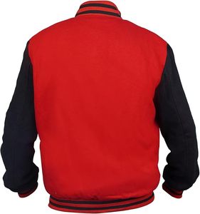 Veste en polaire unisexe Letterman School Collage Fabricant de vêtements Veste de baseball universitaire décontractée personnalisée pour hommes Expédition DDP - Product Image 3