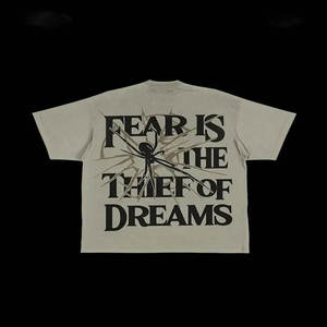 OEM 100% algodón camiseta unisex de gran tamaño de secado rápido de alta calidad All-Over Screen Print gráfico personalizado fabricante - Product Image 1