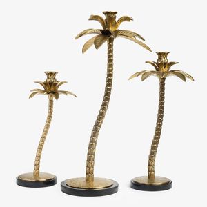 Set of 3 Brass Candle Holder with Elegant Classic Design and Gold Finished Ideal for Home Decoration - Product Image 3
