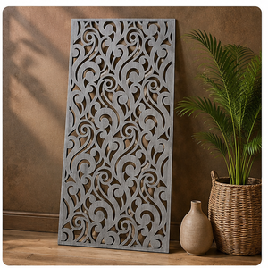 Wooden <b>Wall</b> Art Foliage Pattern Rectangle Handmade Decor Modern Minimalist Home Decoration Multi-piece Package Light Brown <b>Frame</b> - Product Image 5