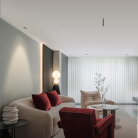 Lumière de grille LED en aluminium moderne E27 avec trous ronds, spot linéaire encastré pour salon et couloir