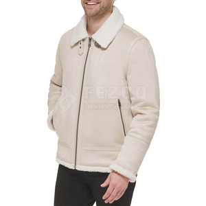 Comfortable Fashion <b>Men's</b> Winter Cow Skin <b>Jacket</b> High Quality Custom Design Stand Collar Front Logo Waterproof Breathable Custom - Product Image 2