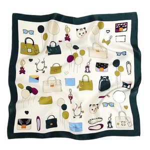 High Quality Classic Style Soft <b>Silk</b> <b>Square</b> <b>Scarf</b> Custom Printed <b>Silk</b> Head <b>Scarves</b> - Product Image 6