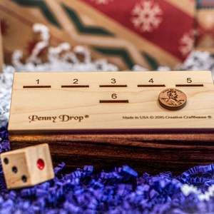 Solid Wood Penny Coin <b>Drop</b> <b>Box</b> | Fine Handmade Finish | Factory Direct Wholesale - Product Image 1