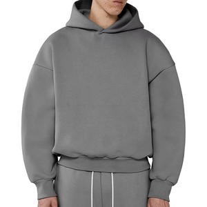 2025 qualité supérieure haute qualité 500gsm sweats à capuche conception personnalisée respirant grande taille épaule tombante sweat à capuche d'hiver pour unisexe - Product Image 4