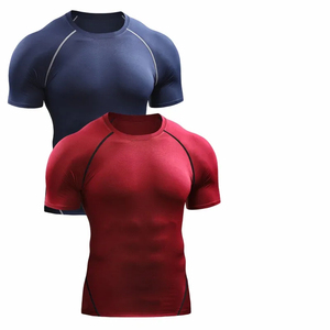 Chemise de compression de fitness à séchage rapide pour homme Saleh Enterprises, manches courtes, extensible, polyester et élasthanne, ajustée, vêtements de sport - Product Image 5