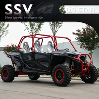 Véhicule tout-terrain 4 places SSV 800cc avec moteur CFMOTO, buggy à essence 4x4 avec toit, lumières LED, roues en aluminium