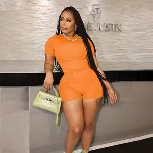 OEM conception femmes haute qualité peau ajustée chemises d'été shorts vêtements de détente 2 pièces ensembles courts 100% coton costume sexy pour les femmes - Product Image 5