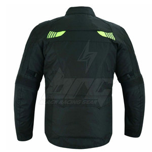 Nueva llegada de alta calidad impermeable a prueba de viento ignífugo deportes textil motocicleta chaqueta para invierno NEGRO RACING GEAR - Product Image 3