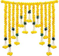 Marifold bandhanwar bunga buatan toran warna kuning hiasan pintu gantung karangan bunga untuk diwali haldi dan dekorasi pernikahan