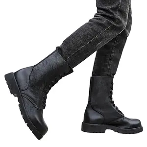 Top quality riding boots for women genuine cow leather knee high boots flat arch cushion padding professional horse riding boots