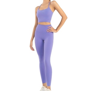 Women's Sportswear Gym Fitness Wear Sporty <b>Yoga</b> <b>Set</b> Women's Sports Suit for Workout and <b>Yoga</b> Female Fitness Clothing - Product Image 4