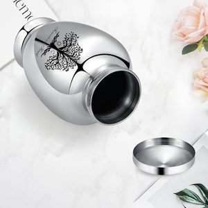 โกศสเตนเลสสตีลสำหรับขี้เถ้าของมนุษย์สำหรับตกแต่งงานศพของผู้หญิงผู้ชายโกศสำหรับเก็บขี้เถ้ากำหนดขนาดได้เอง - Product Image 5