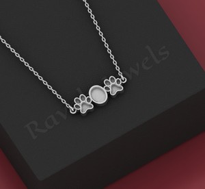 Bonne qualité personnalisé ovale femmes collier réglage patte 925 en argent Sterling charme fabrication de bijoux fournisseur pour cadeau de noël - Product Image 3