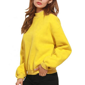 Sudadera holgada cómoda a rayas para mujer, cuello redondo transpirable, OEM ODM para verano, Primavera, sudaderas lisas para mujer con bolsillos - Product Image 2