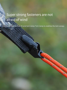 12 pièces Clips de bâche <span class=keywords><strong>Crocodile</strong></span> tente auvent pinces ensemble Heavy Duty Lock Grip Clip instantané pour Camping auvent bâches caravane - Product Image 3