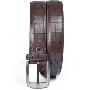 Stylish New Design OEM Dress <b>Belts</b> Ratchet <b>Buckle</b> <b>Men</b> High-Quality Genuine Leather <b>Belts</b> Customized Wholesale Prices Custom Logo - Product Image 5