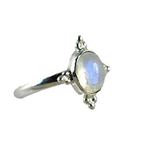 Rainbow Moonstone 925 Sterling Silver Handmade <b>Statement</b> <b>Ring</b> June Birthstone Jewelry Inlay Fine Perfect Gift for Her Birthday - Product Image 1
