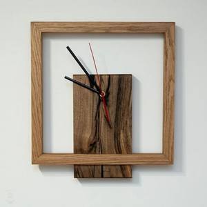 Customized Wooden Wall <b>Clock</b> Modern Design Natural Wood Color ROHS Certified USB Powered Electric <b>Movement</b> for Elegant Home - Product Image 3