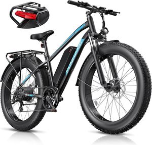 Bicicleta Eléctrica de Alta Calidad para Adultos, Bicicleta Eléctrica de Montaña de 1000W de Potencia Máxima, 20MPH 60 Millas, Bicicleta Eléctrica con Neumáticos Gruesos de 26 Pulgadas - Product Image 3