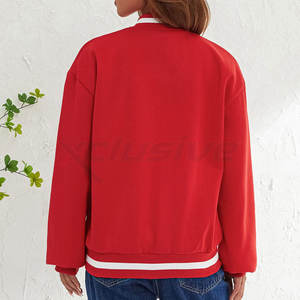 <b>Covered</b> Button Women Letterman Jacket Light Weight Letterman Jacket Winter Wear Letterman Jacket - Product Image 5