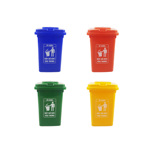 60L Eco-Friendly <b>Plastic</b> Outdoor Dust <b>Bin</b> with Compact Design Portable <b>Lids</b> for Commercial Use Retail Malls Facility Management - Product Image 5