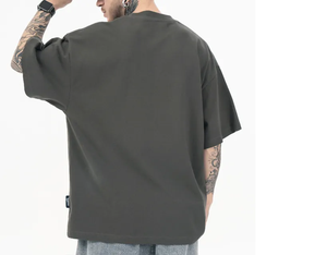 Wholesale 100% Cotton Poplin Breathable Plain Oversized Puff Printing T-<b>Shirt</b> Custom Brand <b>Men</b> and Women Half Sleeve - Product Image 6