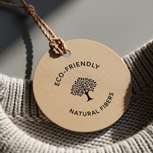 Étiquette volante en papier ronde étanche avec ficelle pour la décoration artisanale d'emballage cadeau (logo personnalisé respectueux de l'environnement accepté) - Product Image 3